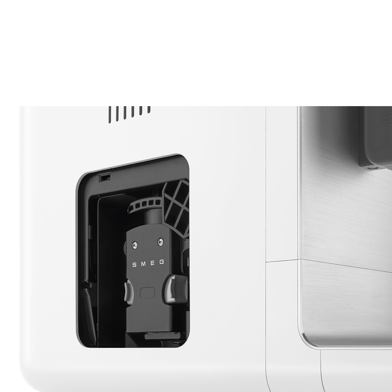 Cafetera Superautomatica con Sistema de Leche Integrado Smeg, Estetica Collezione, 1350w, Blanco, BCC13WHEU