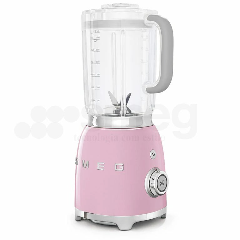 Licuadora Smeg, Estilo años 50, 800W-220V, Rosa, BLF03PKEU