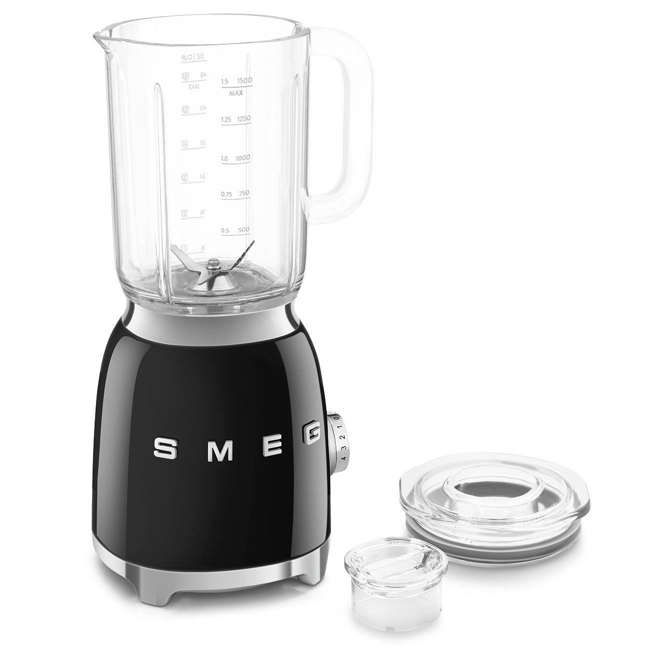 Licuadora Smeg, Estilo años 50, 800W-220V, Negro, BLF03BLEU
