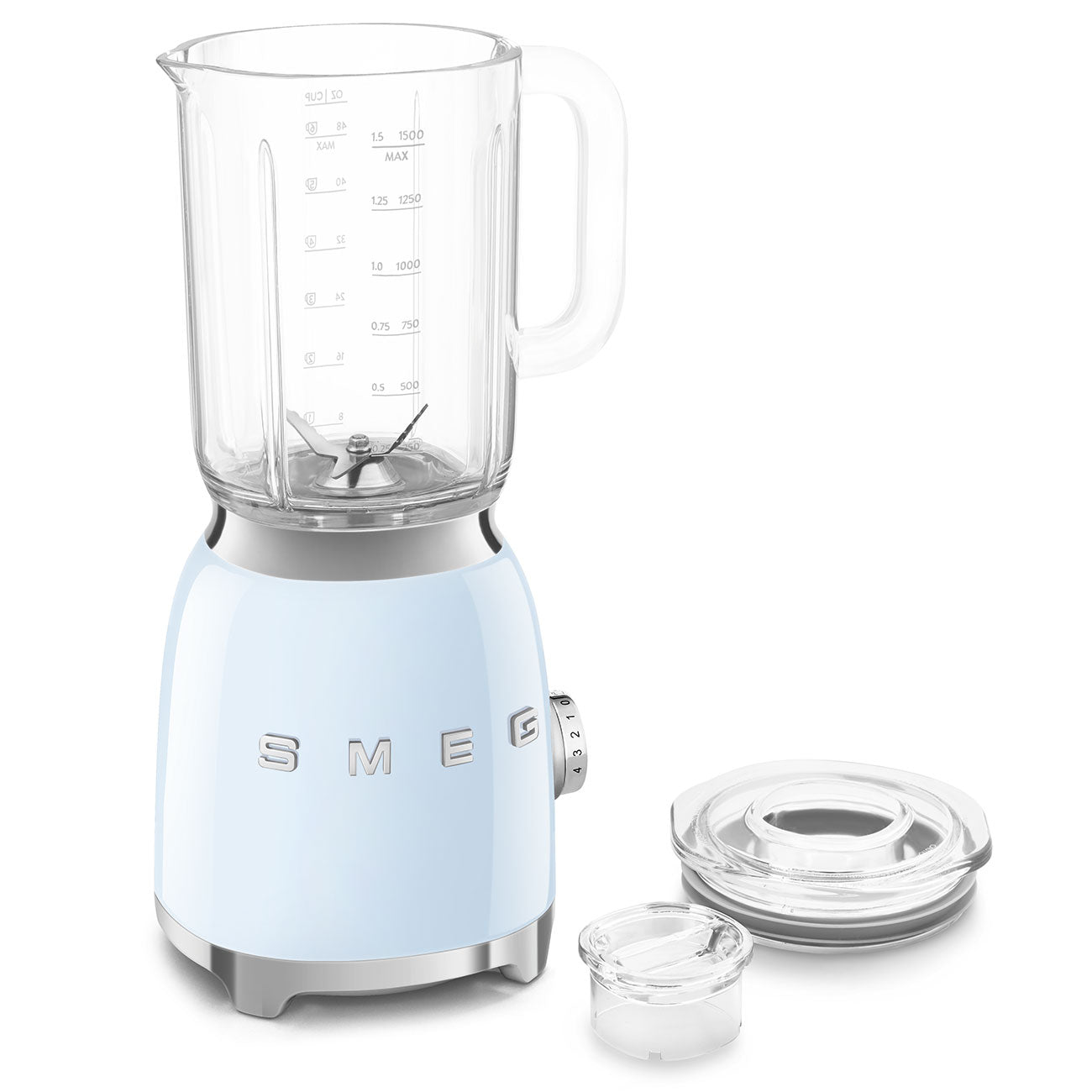 Licuadora Smeg, Estilo años 50, 800W-220V, Azul, BLF03PBEU