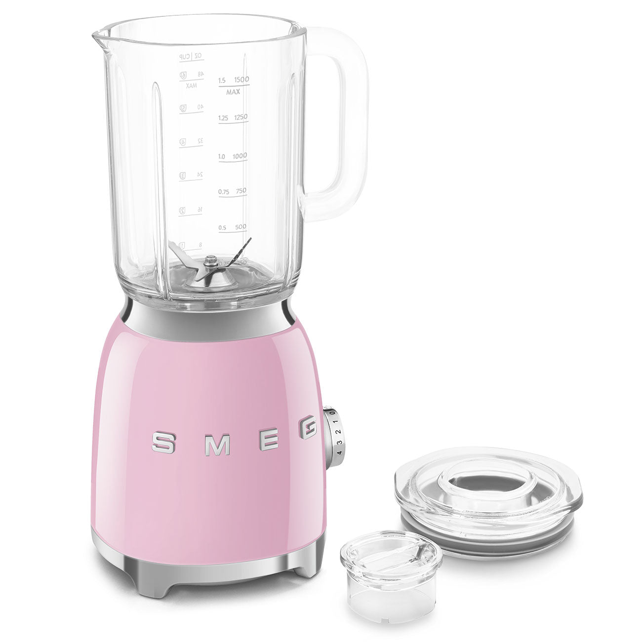 Licuadora Smeg, Estilo años 50, 800W-220V, Rosa, BLF03PKEU