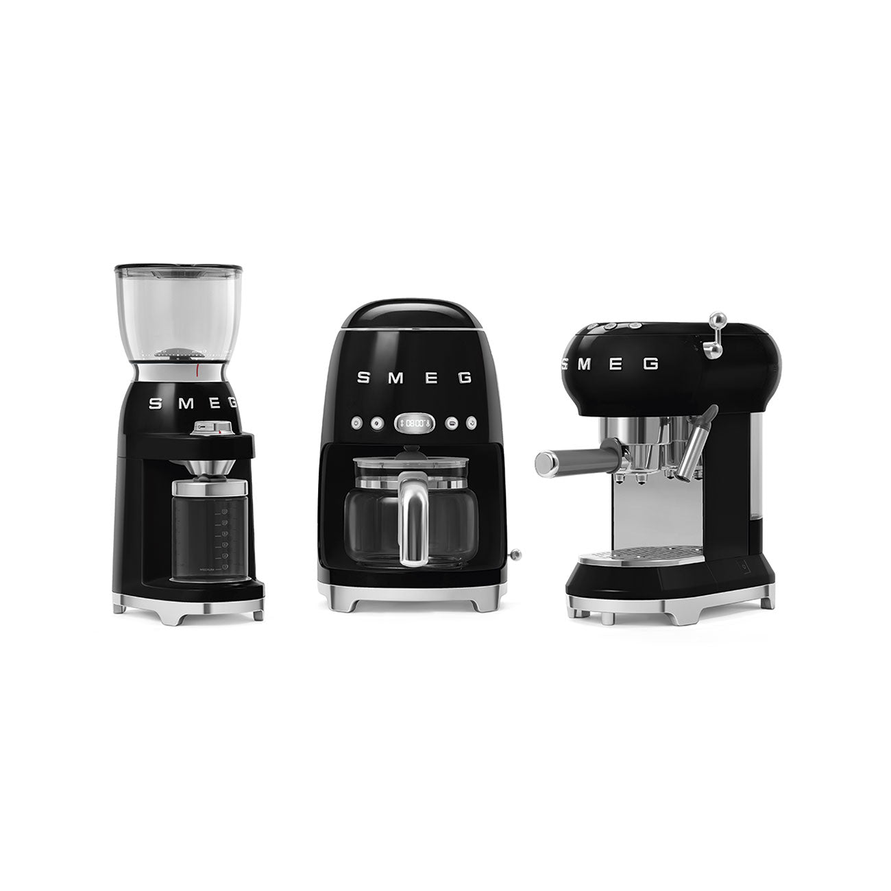 Molinillo de Café Smeg, Estilo años 50, 150w, Negro, CGF11BLEU