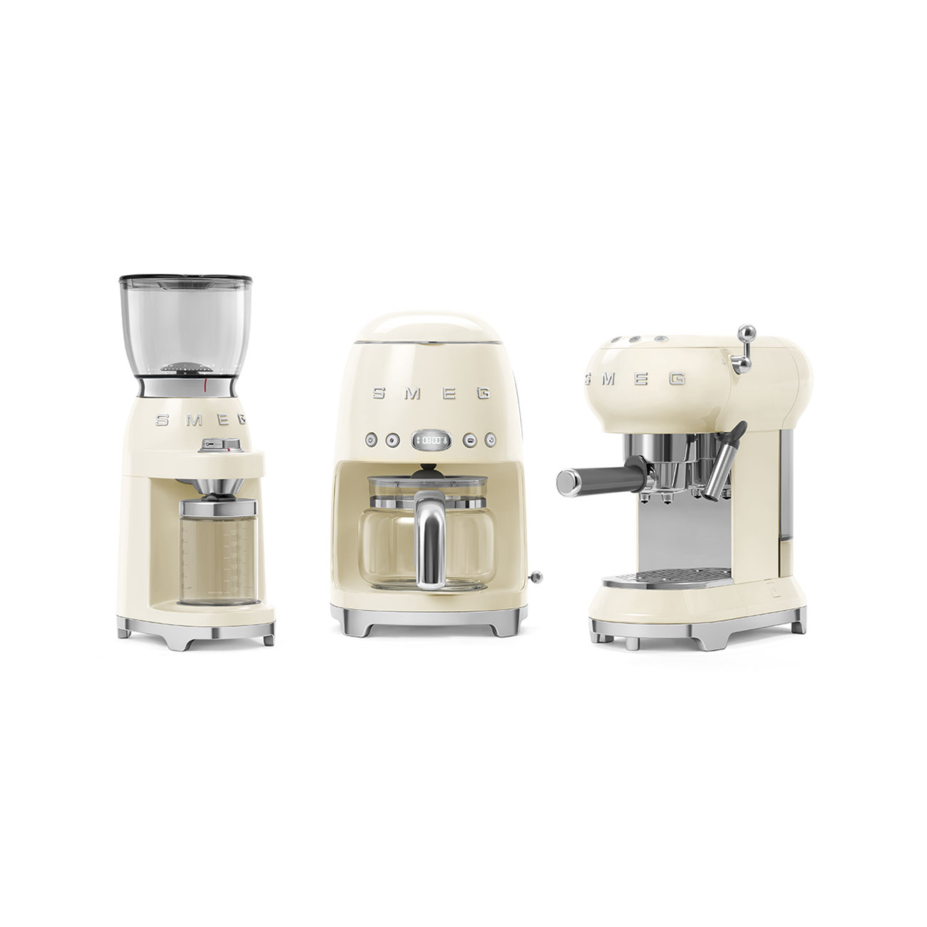 Molinillo de Café Smeg, Estilo años 50, 150w, Crema, CGF11CREU