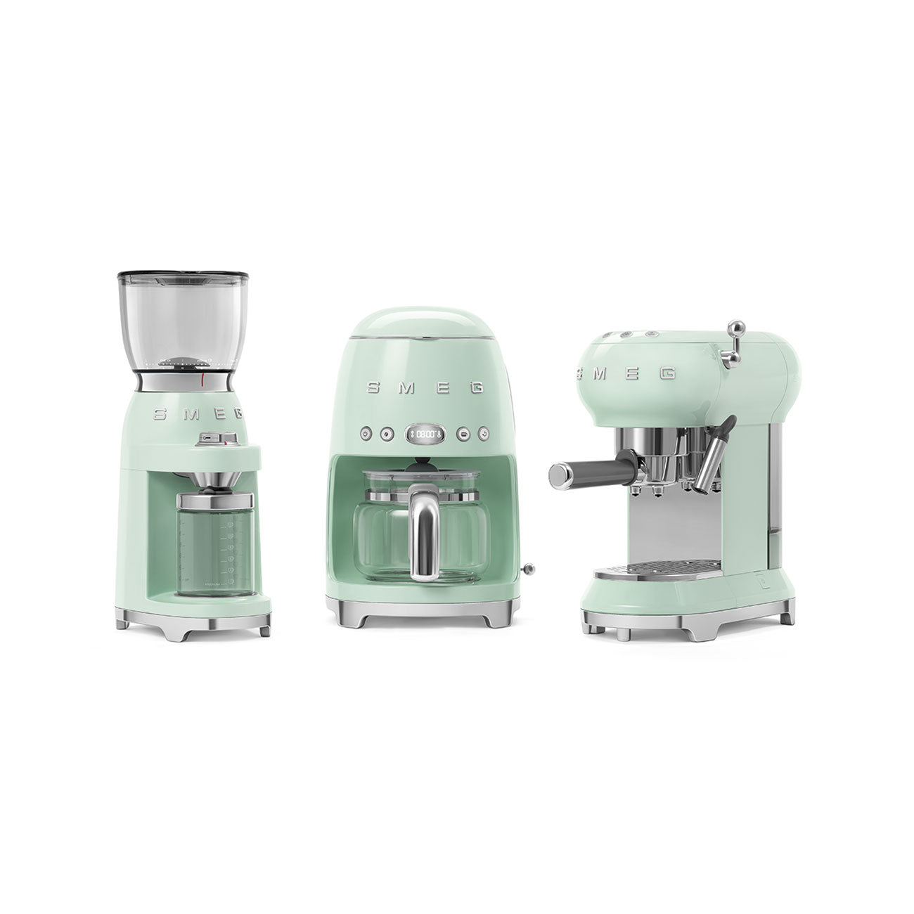 Molinillo de Café Smeg, Estilo años 50, 150w, Verde Pastel, CGF01PGEU