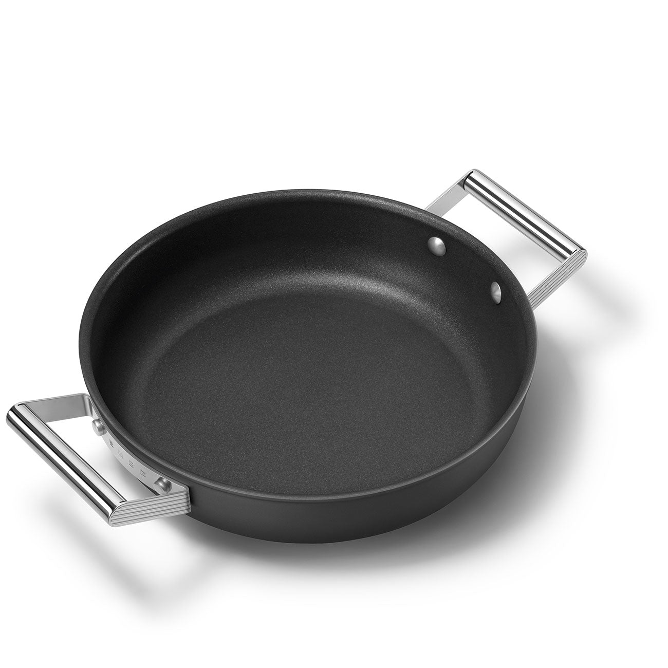 Cacerola Antiadherente Smeg, Estilo años 50, Negro, CKFD2811BLM