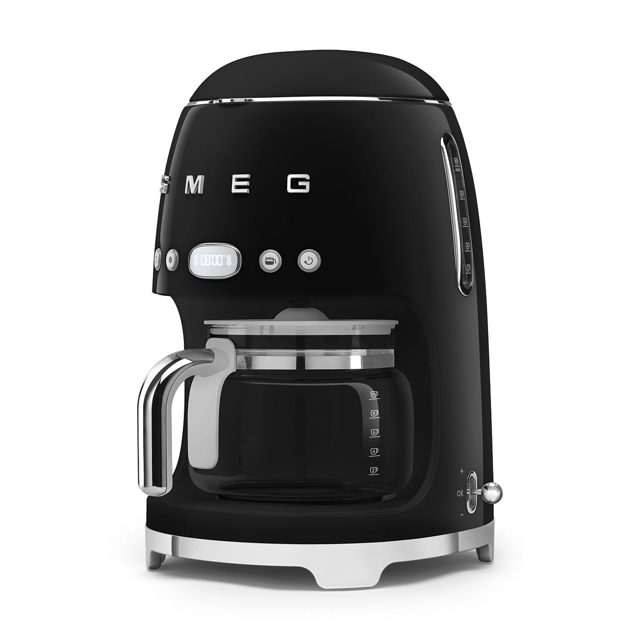 Cafetera de Goteo Smeg, Estilo años 50,1050W, Negro, DCF02BLEU