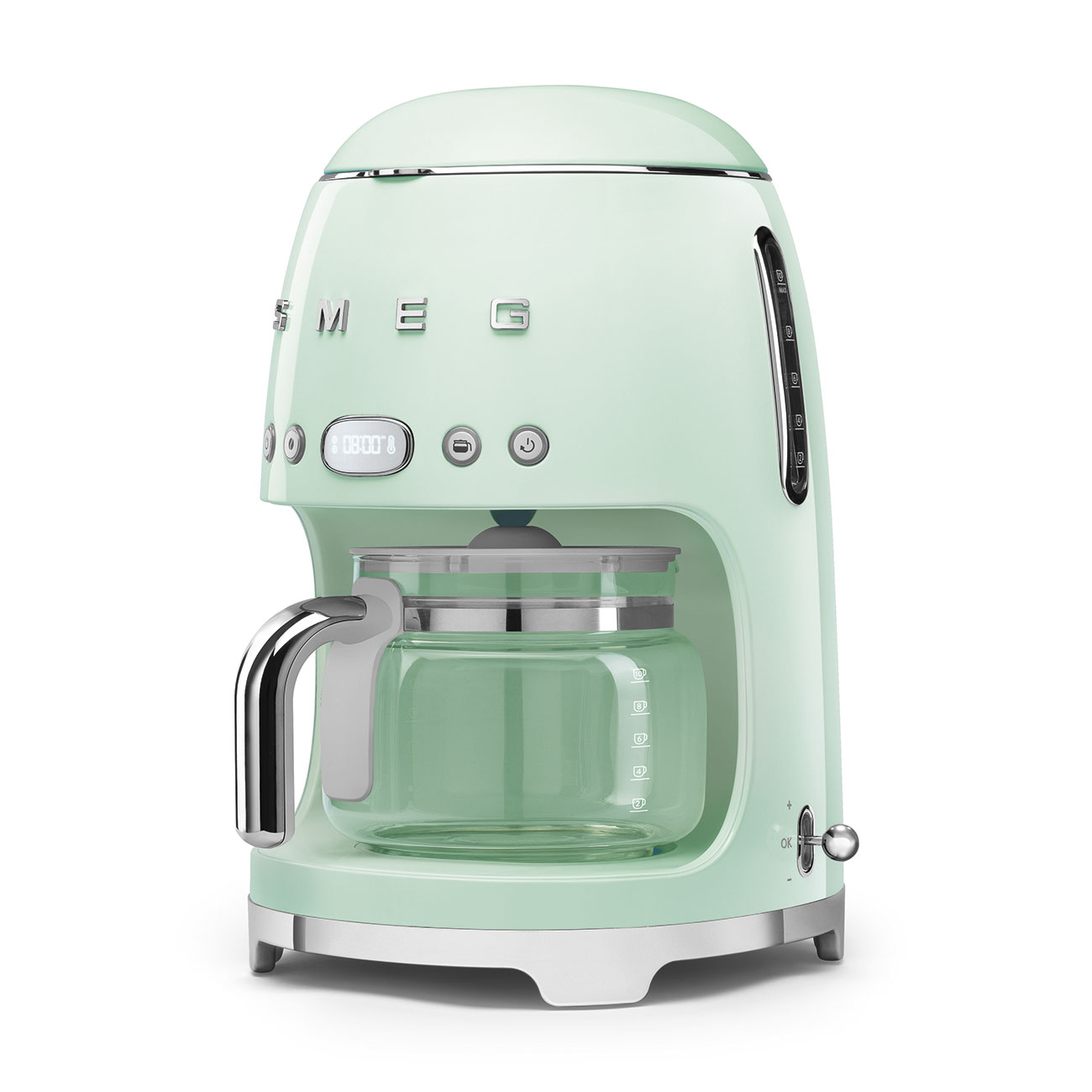 Cafetera de Goteo Smeg, Estilo años 50, 1050W, Verde agua, DCF02PGEU