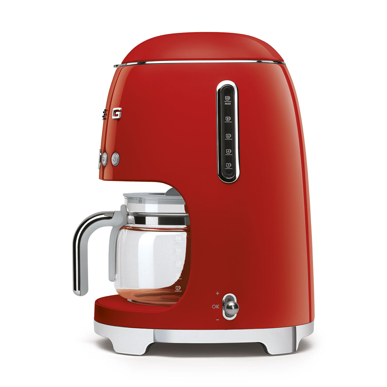 Cafetera de Goteo Smeg, Estilo años 50, 1050W, Roja, DCF02RDEU