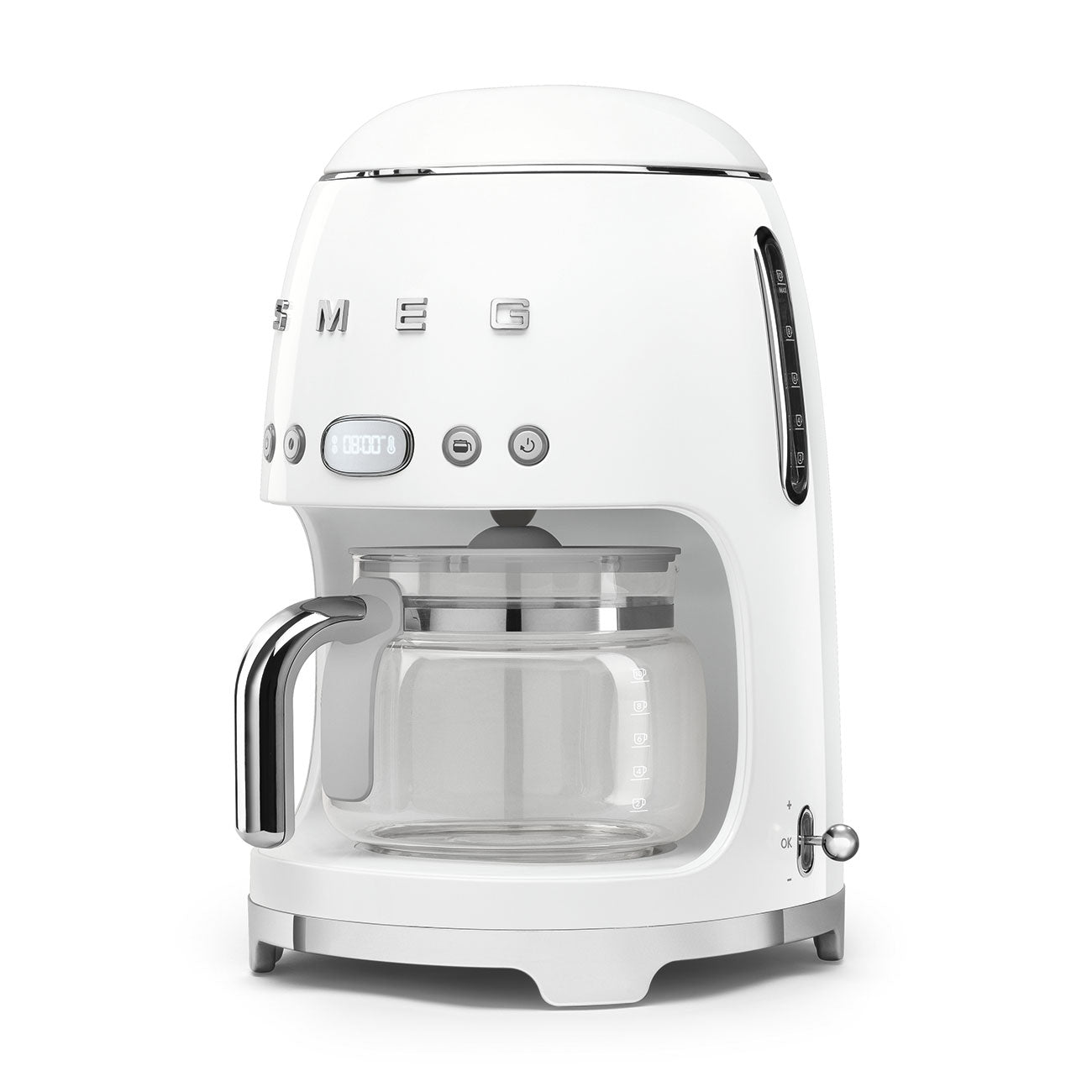 Cafetera de Goteo Smeg, Estilo años 50,1050W, Blanca, DCF02WHEU