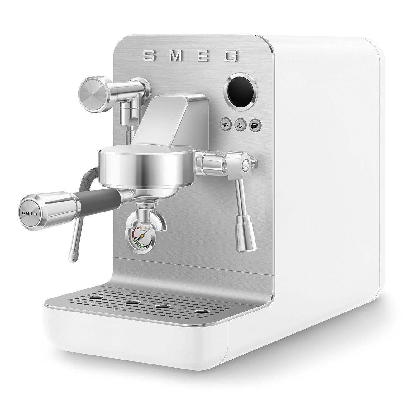 Cafetera Espresso Manual MiniPro Smeg, 1700w, Blanco, EMC02WHMEU