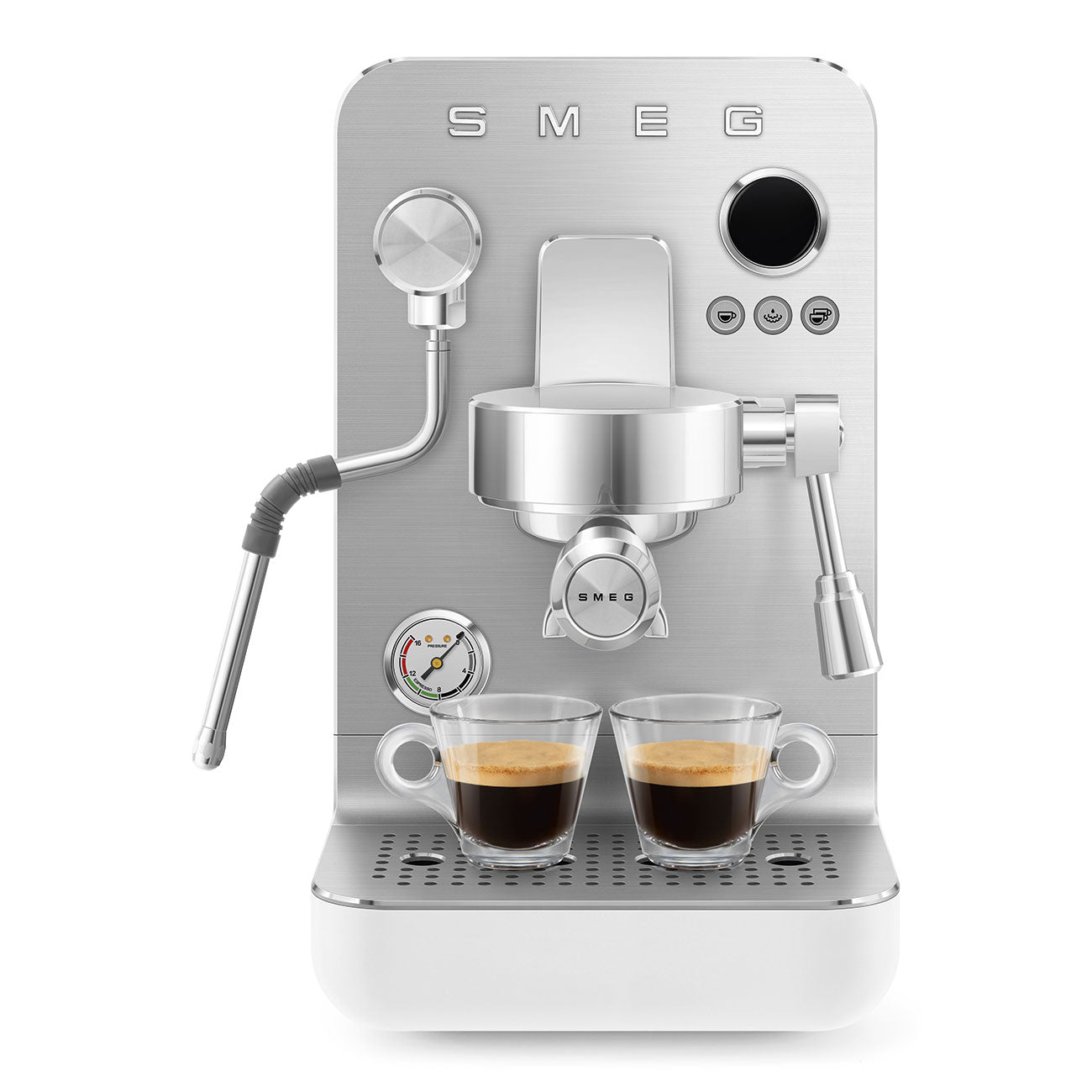Cafetera Espresso Manual MiniPro Smeg, 1700w, Blanco, EMC02WHMEU