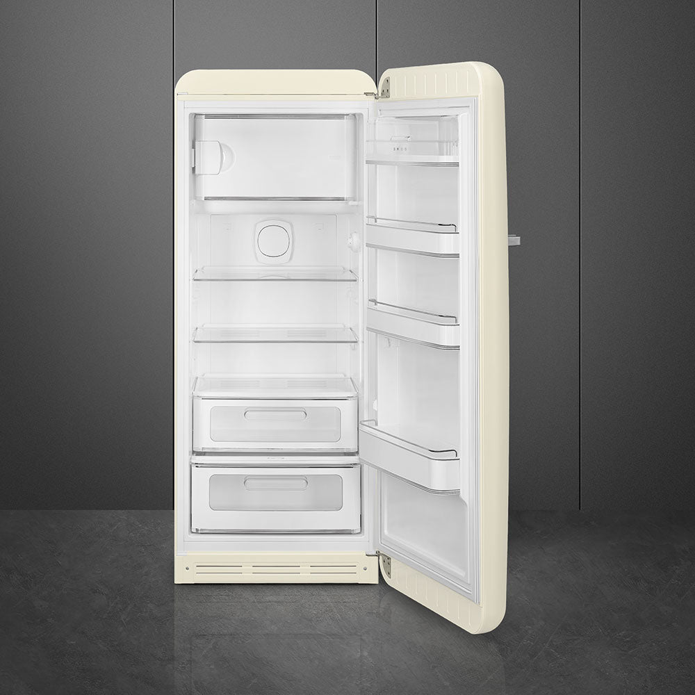 Refrigerador Smeg 1 Puerta, Estilo anõs 50, Bisagra a la derecha, 220v, Crema, FAB28RCR6