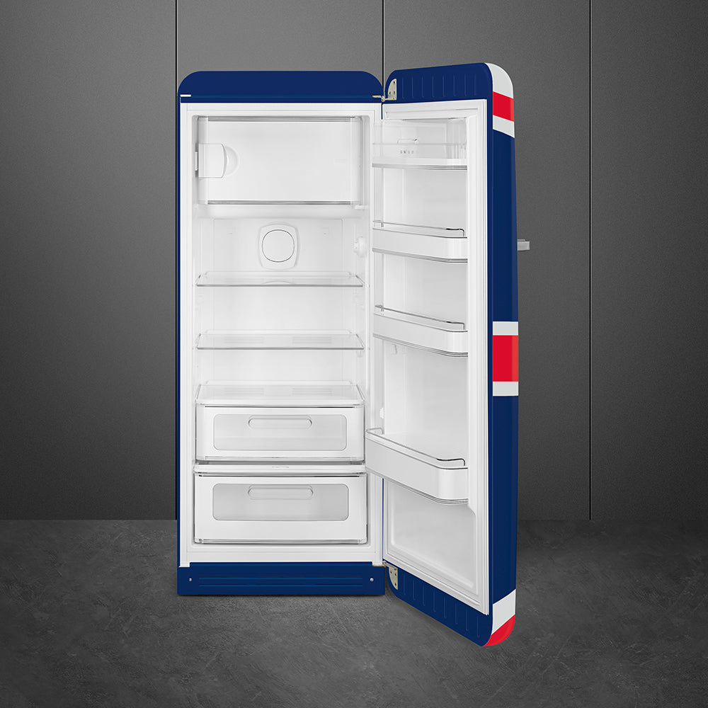 Refrigerador Smeg 1 Puerta, Estilo anõs 50, Bisagra a la derecha, 220v, Union Jack, FAB28RDUJ6