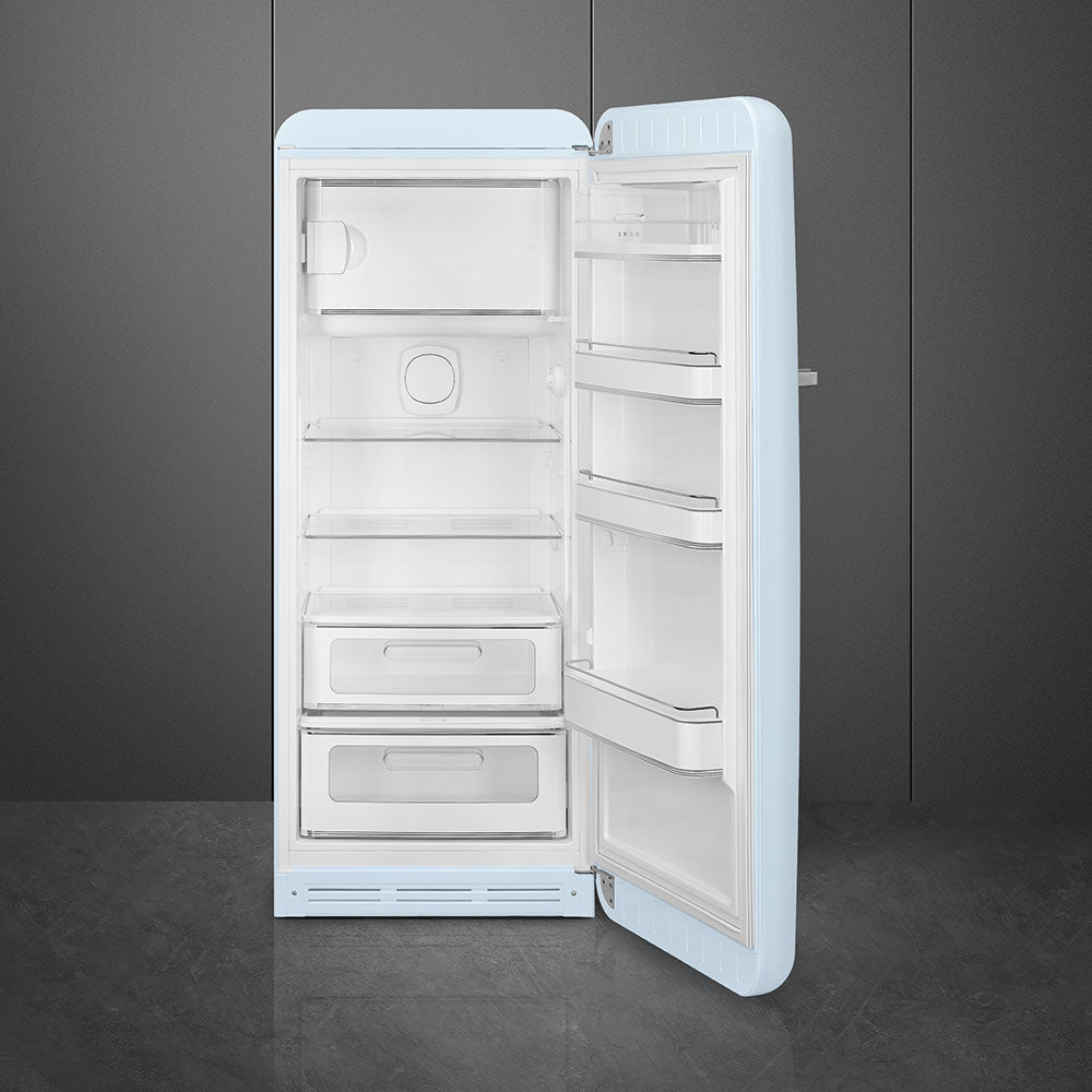 Refrigerador Smeg 1 Puerta, Estilo anõs 50, Bisagra a la derecha, 220v, Azul Pastel, FAB28RPB5