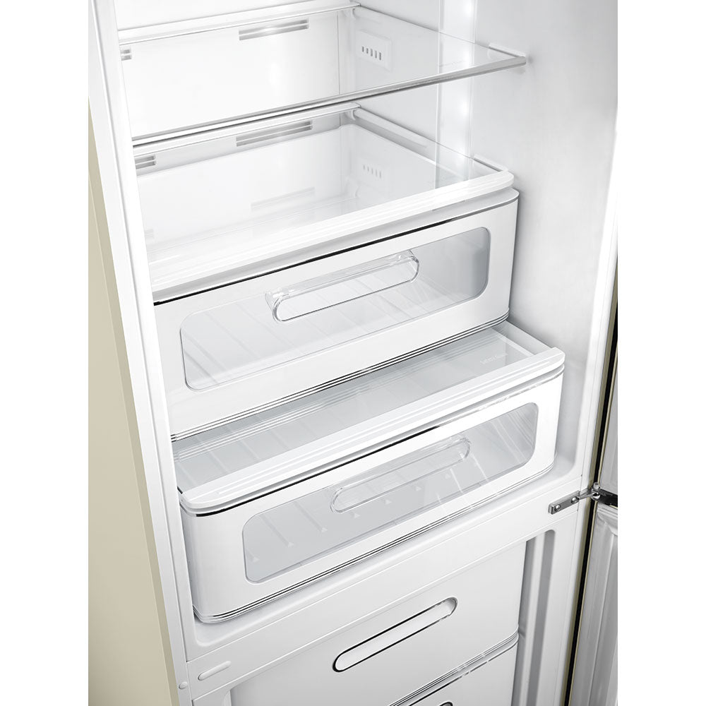 Refrigerador Smeg 2 Puertas, Estilo anõs 50, Bisagra a la derecha, 220v, Crema, FAB32RCR5