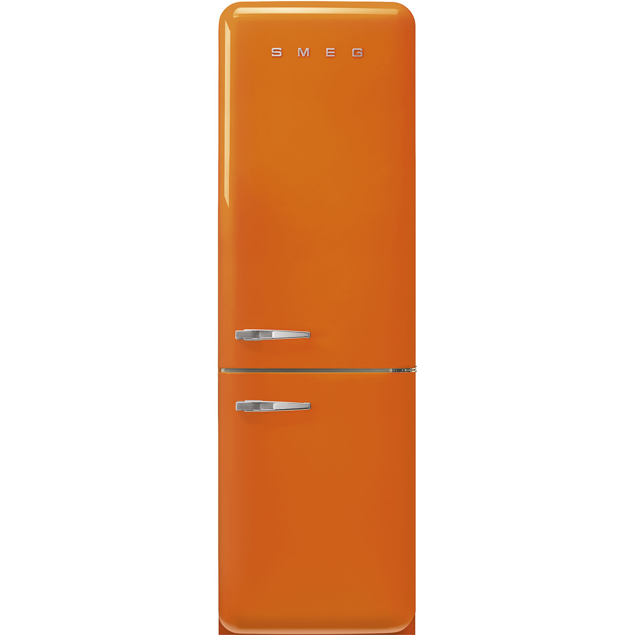 Refrigerador Smeg 2 Puertas, Estilo anõs 50, Bisagra a la derecha, 220v, Naranja, FAB32ROR5