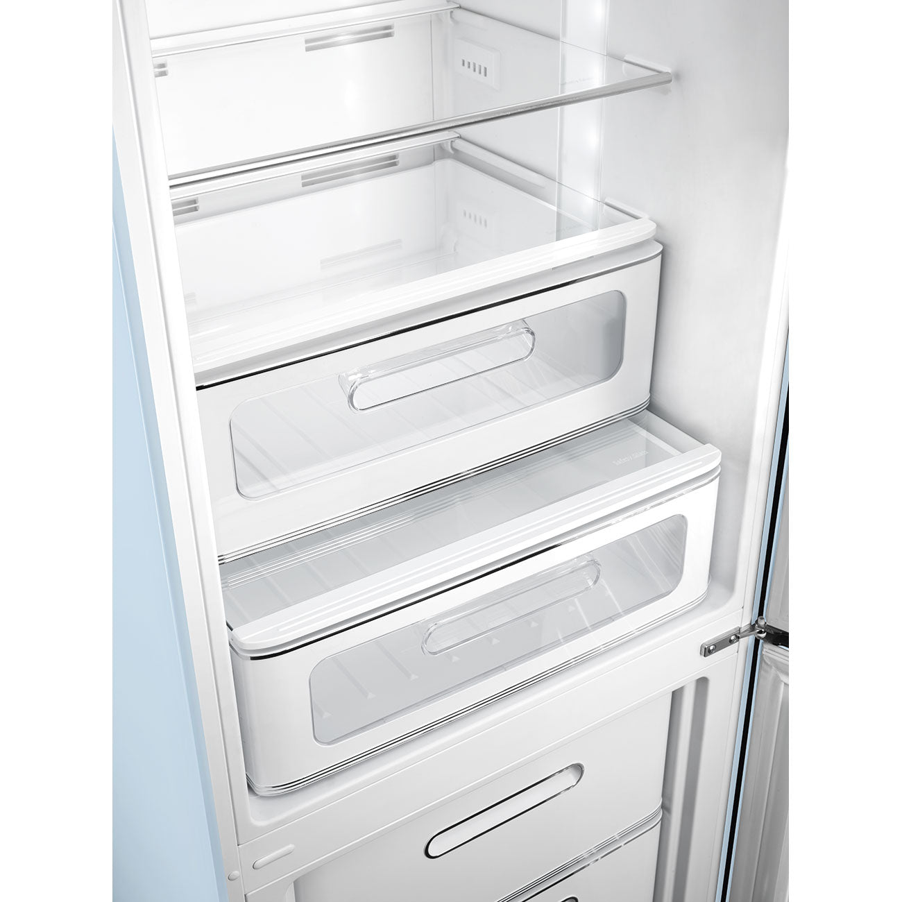 Refrigerador Smeg 2 Puertas, Estilo anõs 50, Bisagra a la derecha, 220v, Azul, FAB32RPB5