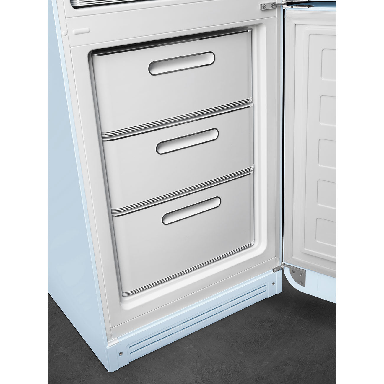 Refrigerador Smeg 2 Puertas, Estilo anõs 50, Bisagra a la derecha, 220v, Azul, FAB32RPB5