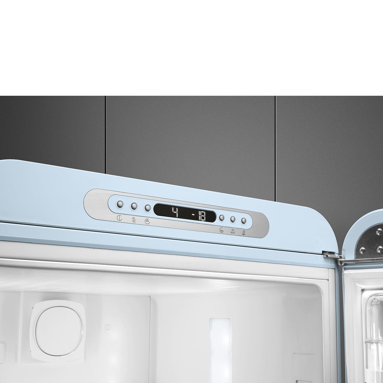 Refrigerador Smeg 2 Puertas, Estilo anõs 50, Bisagra a la derecha, 220v, Azul, FAB32RPB5