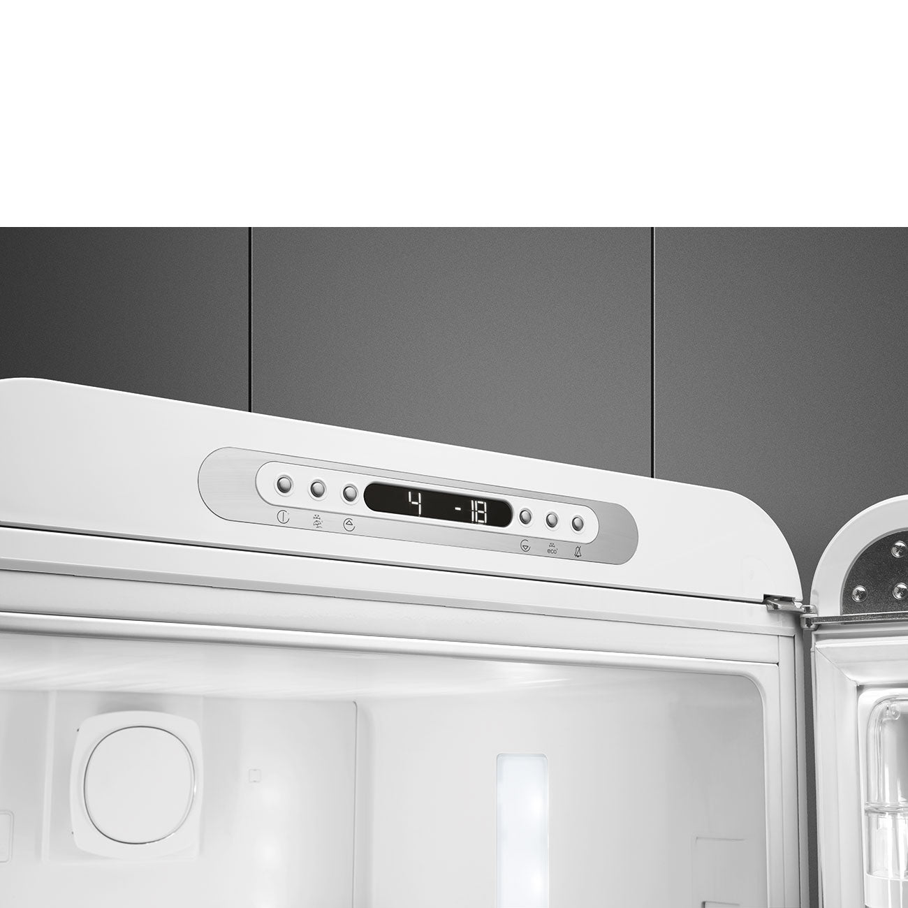 Refrigerador Smeg 2 Puertas, Estilo anõs 50, Bisagra a la derecha, 220v, Blanco, FAB32RWH5