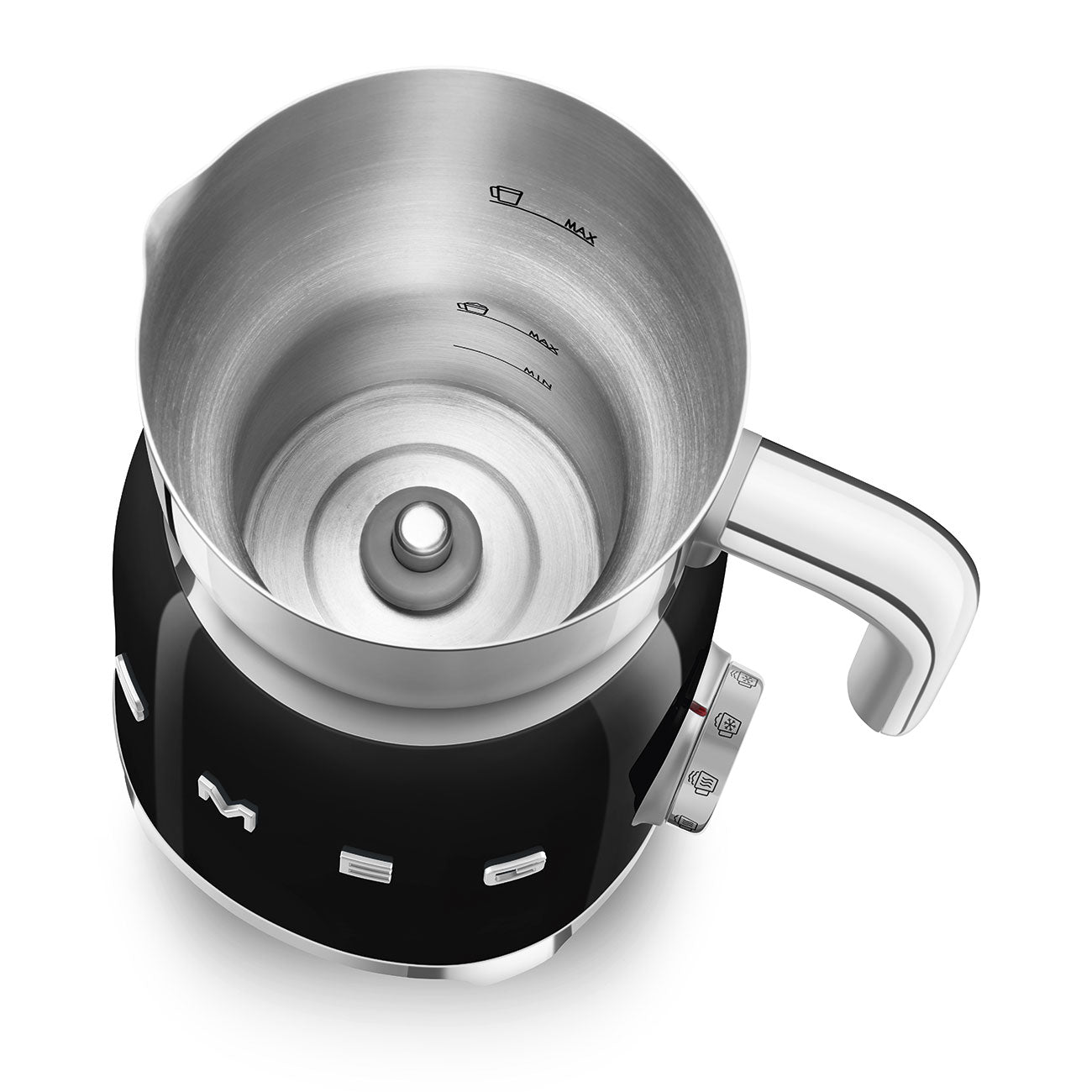 Espumador de Leche por Induccíon Smeg, Estilo años 50, 500w, Negro, MFF11BLEU