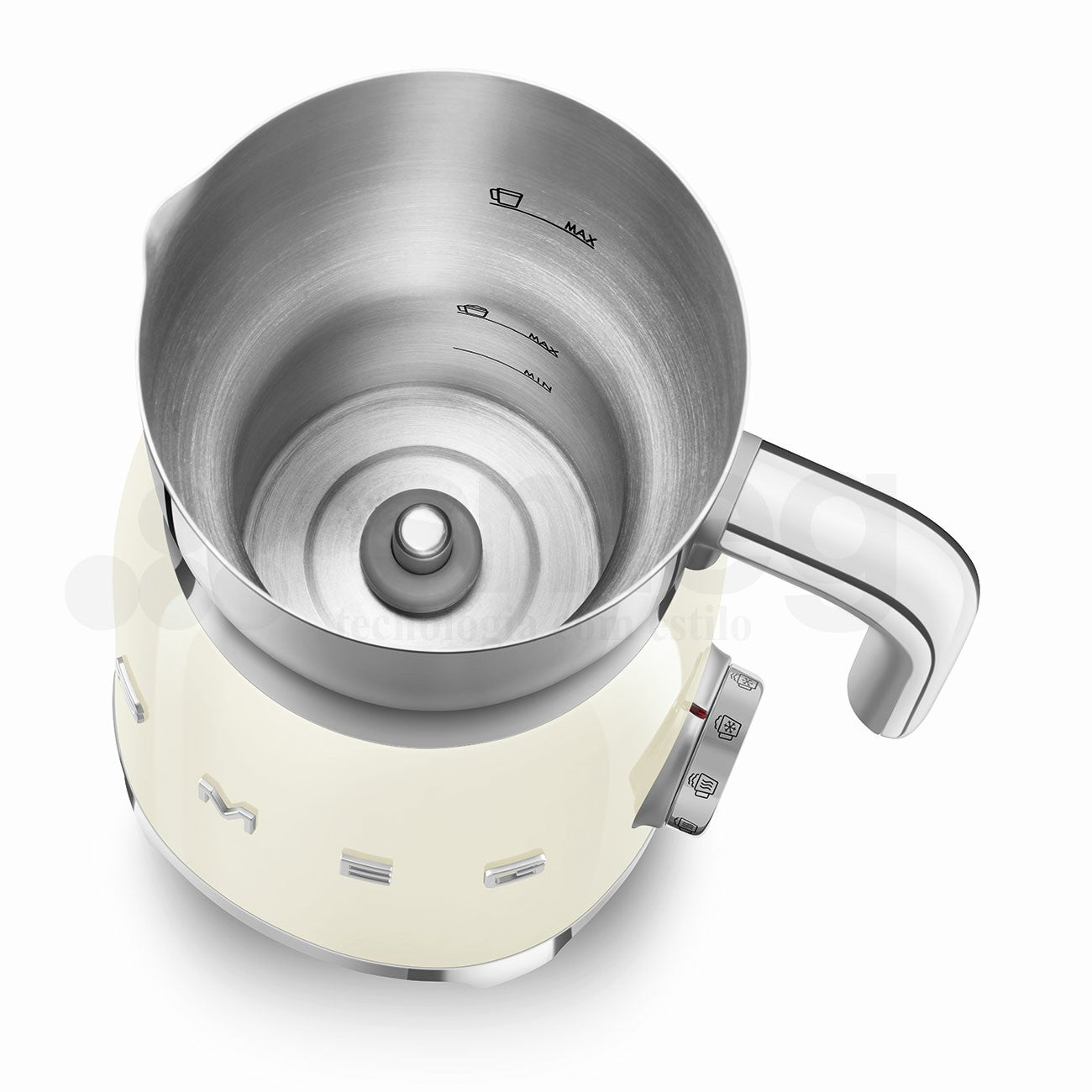 Espumador de Leche por Induccíon Smeg, Estilo años 50, 500w, Crema, MFF11CREU