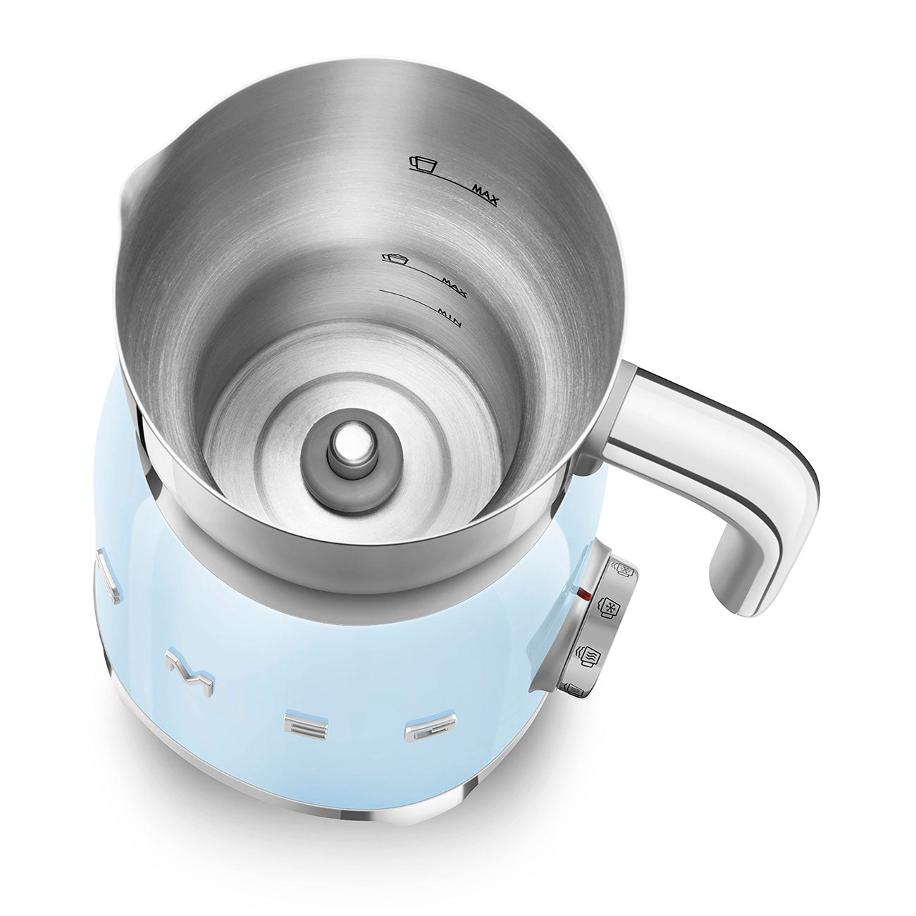Espumador de Leche por Induccíon Smeg, Estilo años 50, Azul Pastel, 500w, MFF11PBEU