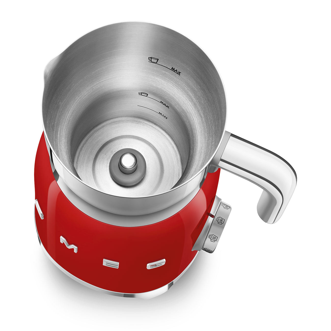 Espumador de Leche por Induccíon Smeg, Estilo años 50, 500w, Rojo, MFF11RDEU