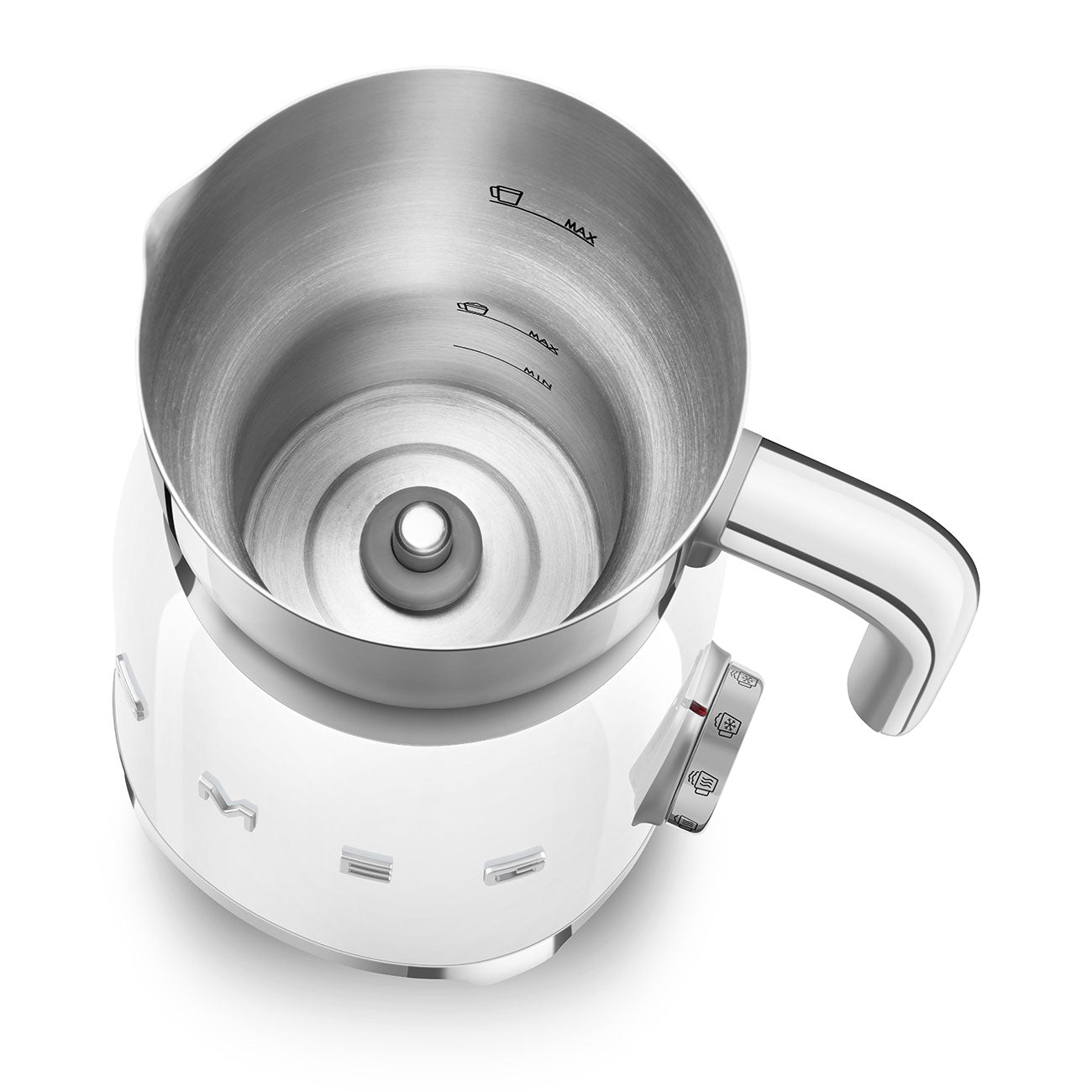 Espumador de Leche por Induccíon Smeg, Estilo años 50, 500w, Blanco, MFF11WHEU