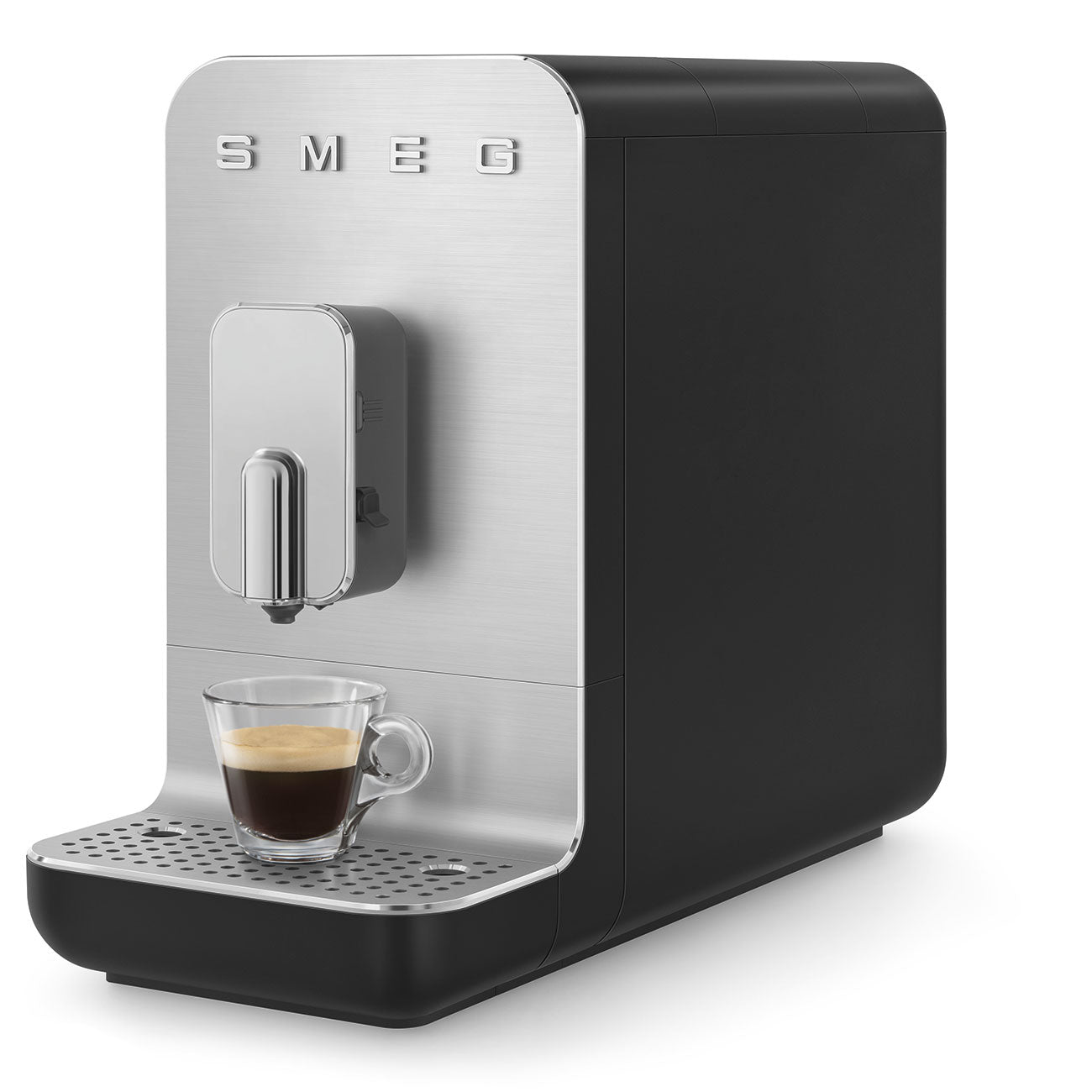 Cafetera Superautomatica con Sistema de Leche Integrado Smeg, Estetica Collezione, 1350w, Negra, BCC13BLMEU