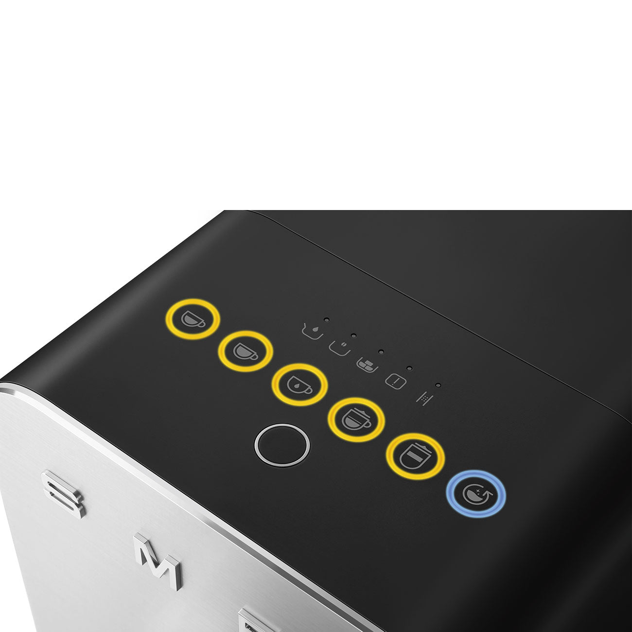 Cafetera Superautomatica con Sistema de Leche Integrado Smeg, Estetica Collezione, 1350w, Negra, BCC13BLMEU