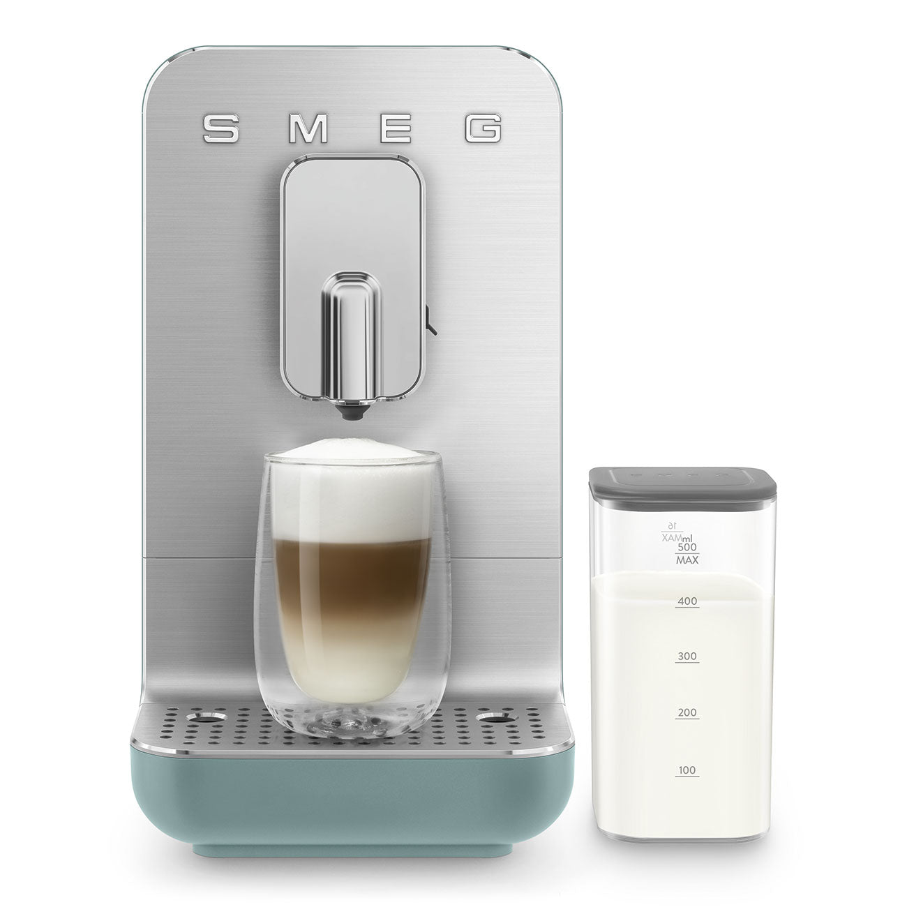 Cafetera Superautomatica con Sistema de Leche Integrado Smeg, Estetica Collezione, 1350w, Verde Esmeralda, BCC13EGMEU