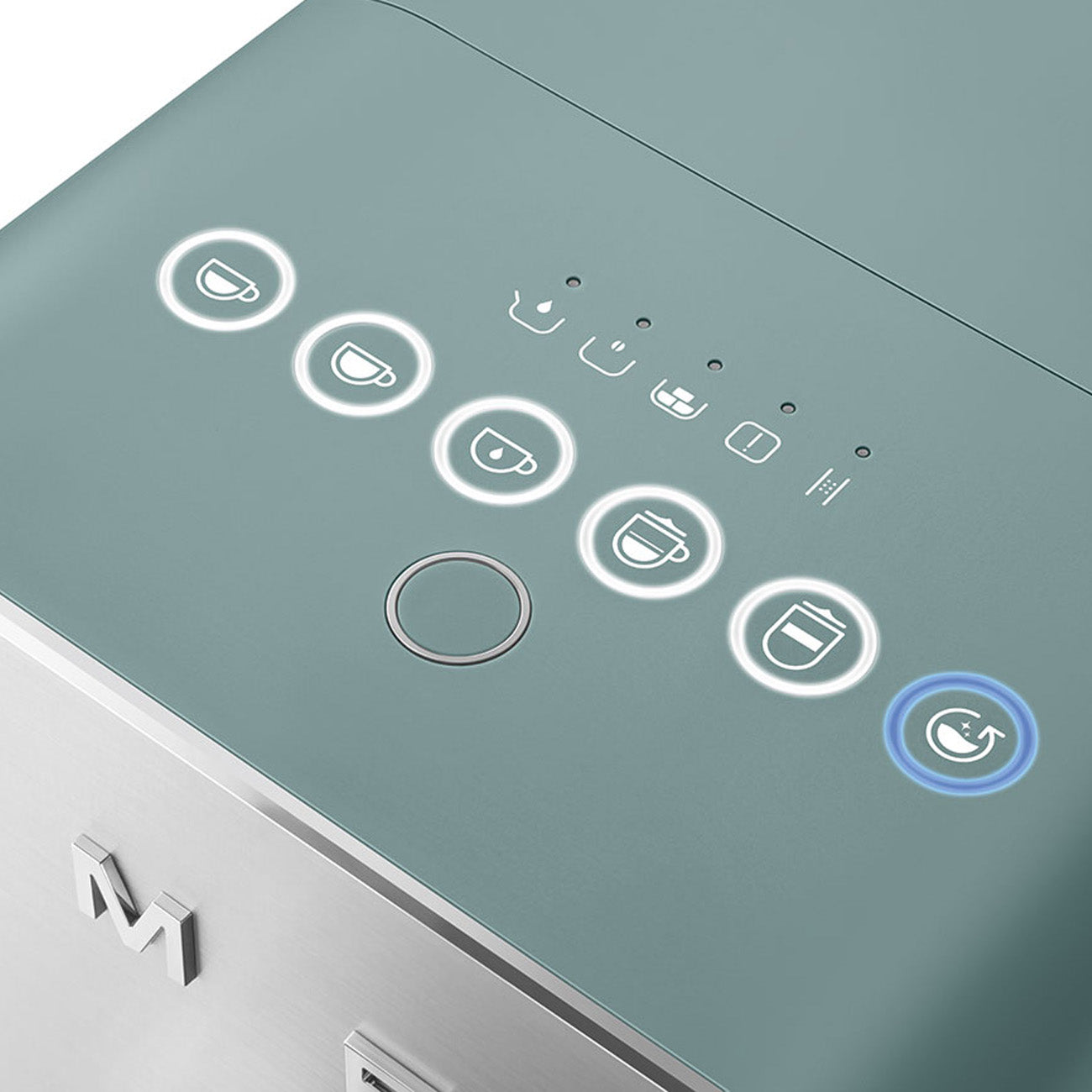 Cafetera Superautomatica con Sistema de Leche Integrado Smeg, Estetica Collezione, 1350w, Verde Esmeralda, BCC13EGMEU