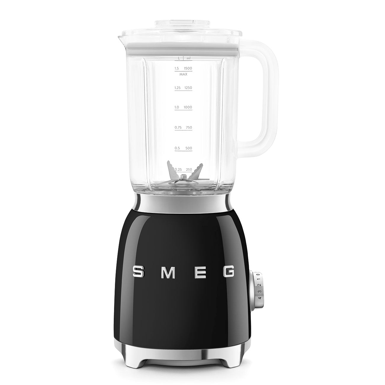 Licuadora Smeg, Estilo años 50, 800W-220V, Negro, BLF03BLEU