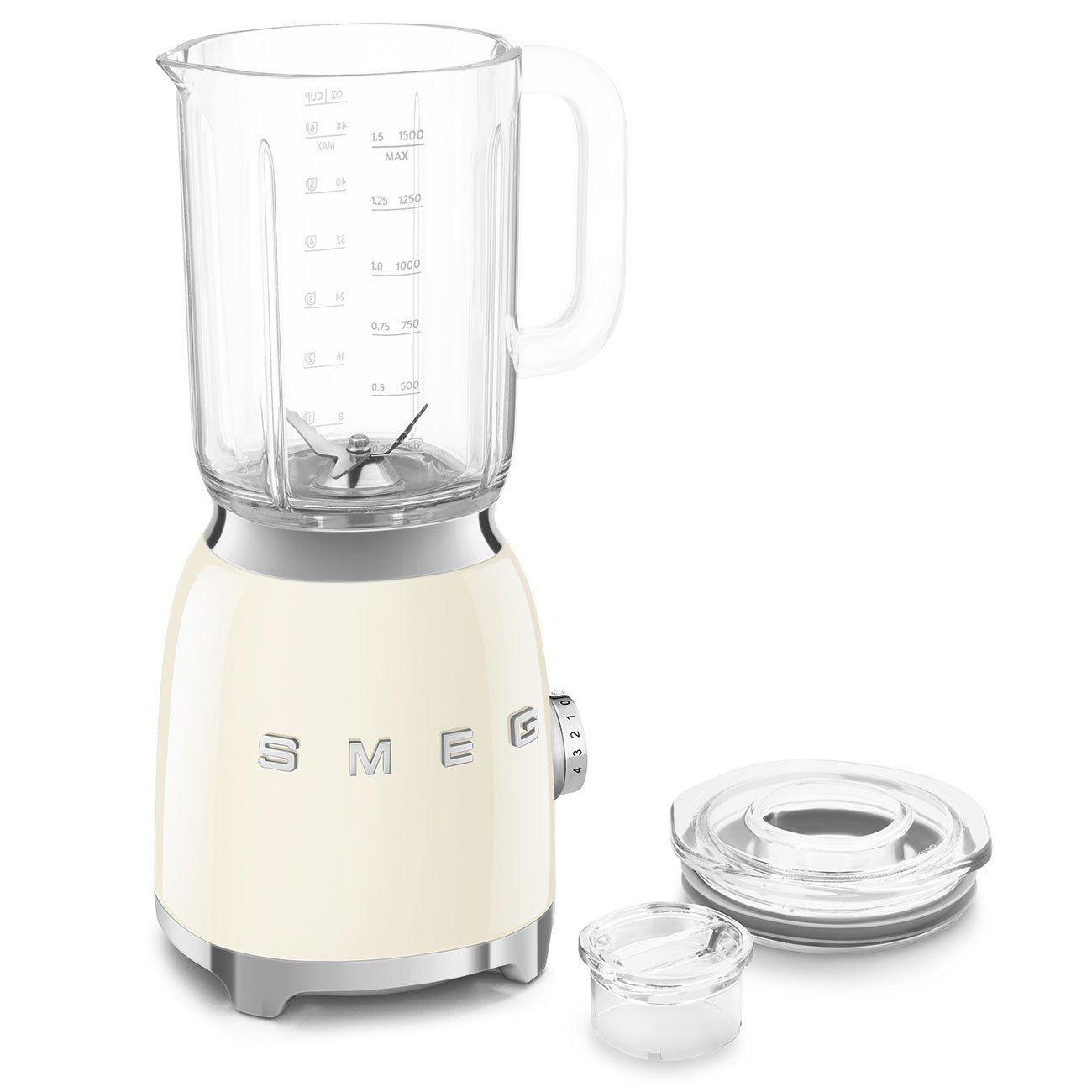 Licuadora Smeg, Estilo años 50, 800W-220V, Crema, BLF03CREU