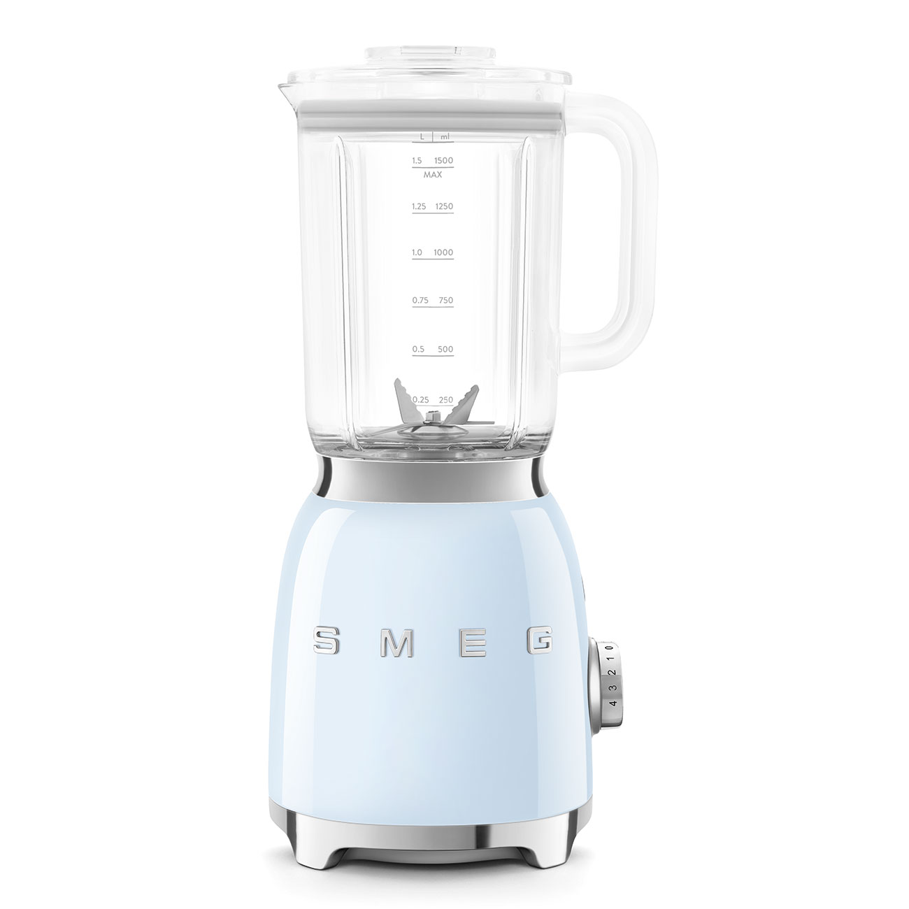 Licuadora Smeg, Estilo años 50, 800W-220V, Azul, BLF03PBEU