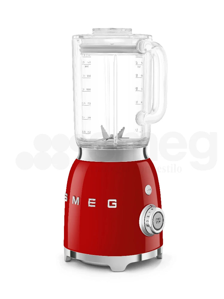 Licuadora Smeg, Estilo años 50, 800W-220V, Rojo, BLF03RDEU