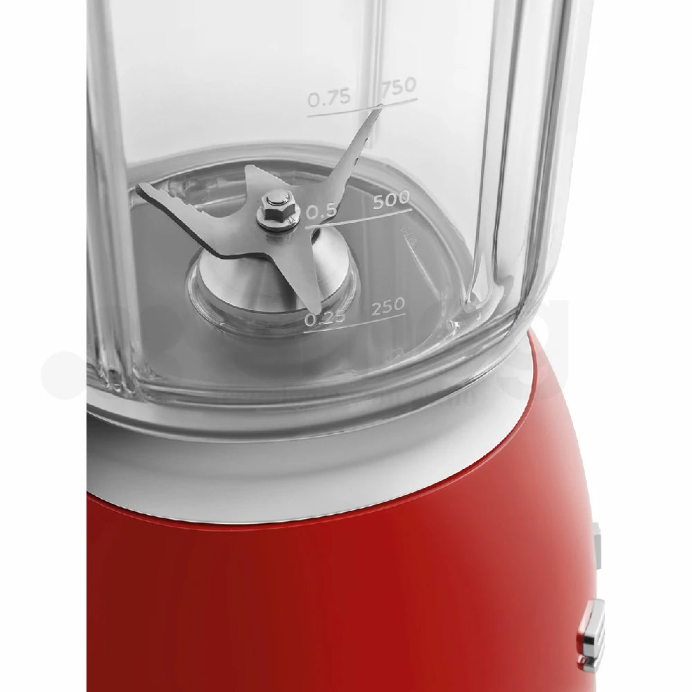 Licuadora Smeg, Estilo años 50, 800W-220V, Rojo, BLF03RDEU