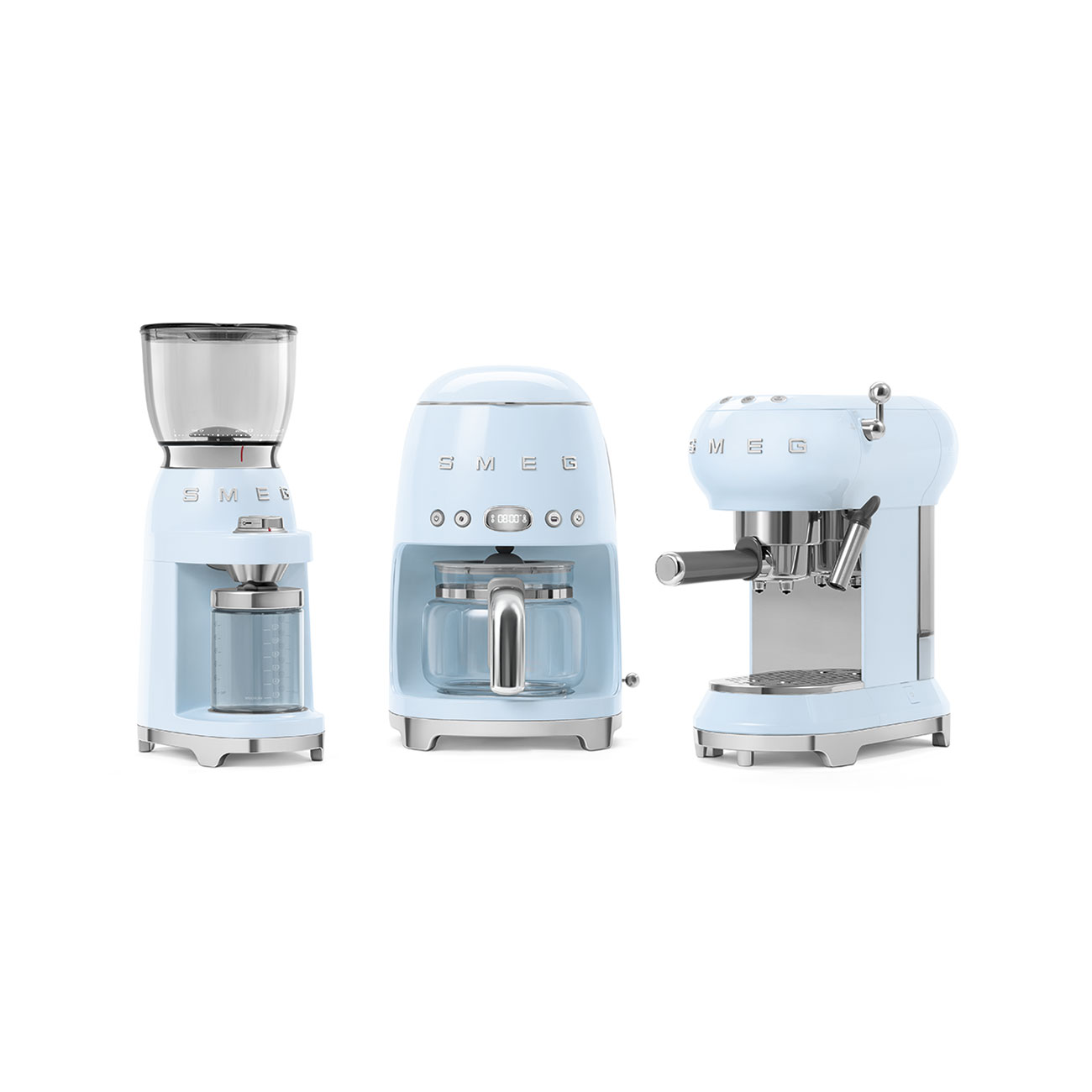Molinillo de Café Smeg, Estilo años 50, 150w, Azul, CGF01PBEU