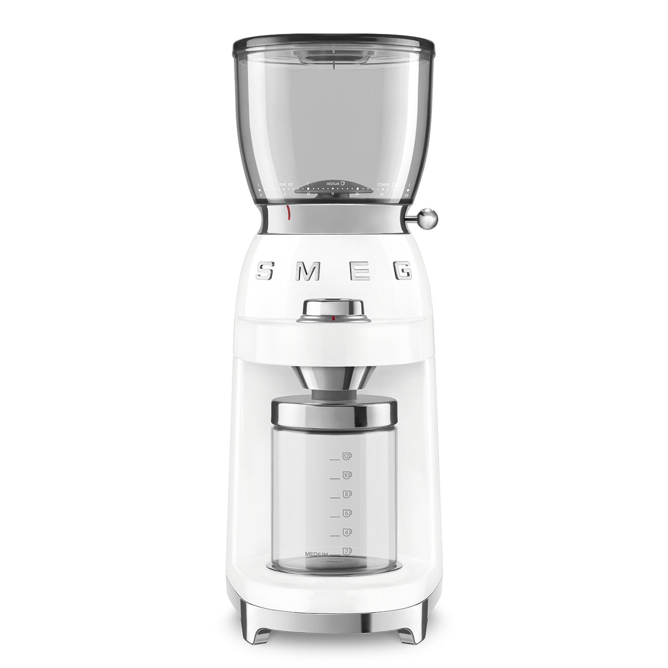 Molinillo de Café Smeg, Estilo años 50, 150w, Blanco, CGF01WHEU