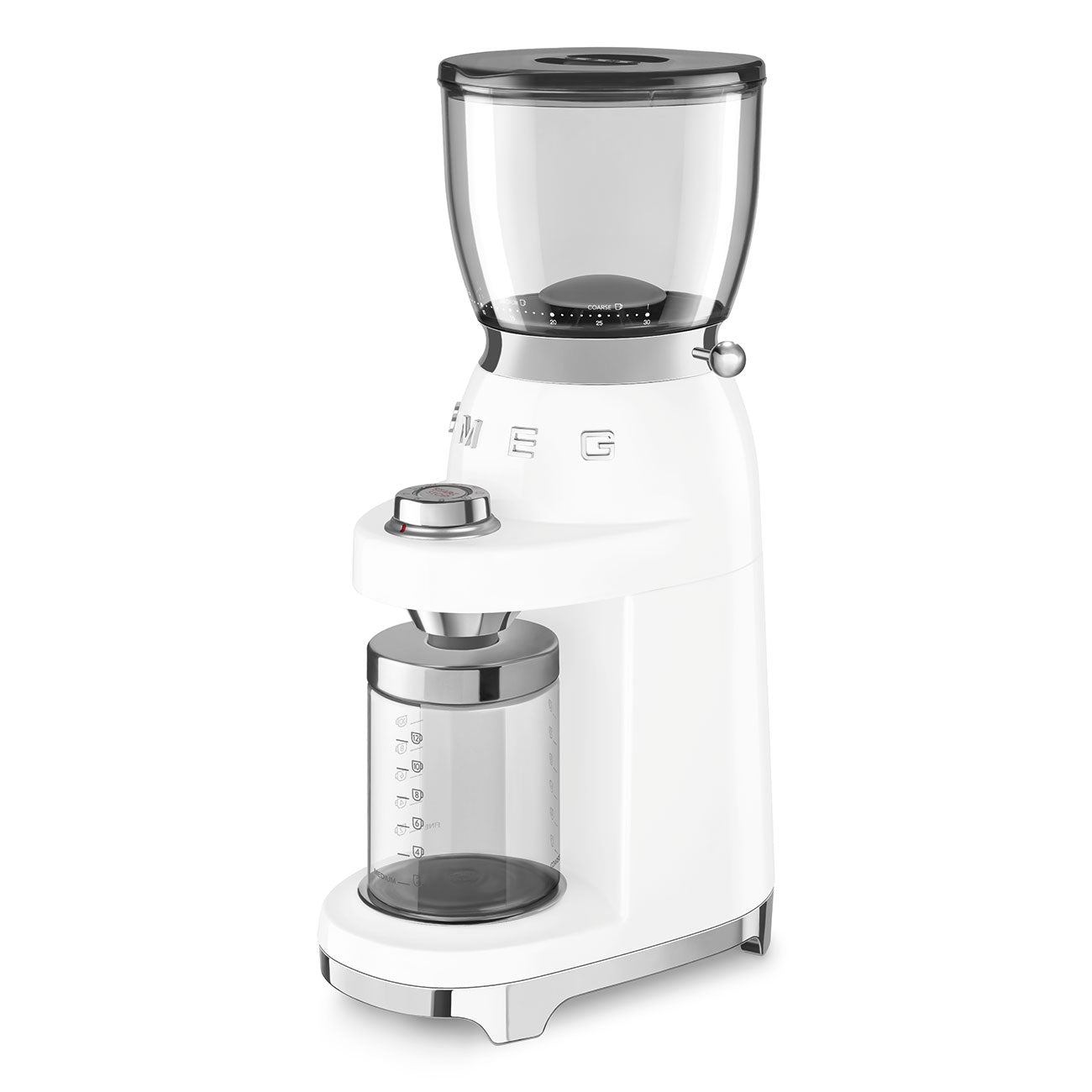 Molinillo de Café Smeg, Estilo años 50, 150w, Blanco, CGF01WHEU