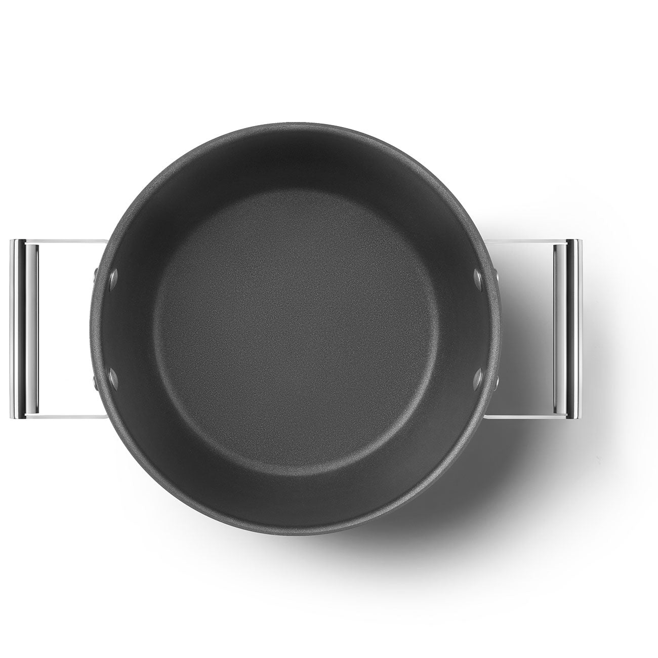 Olla Antiadherente Smeg, Estilo años 50, Negro, CKFC2411BLM