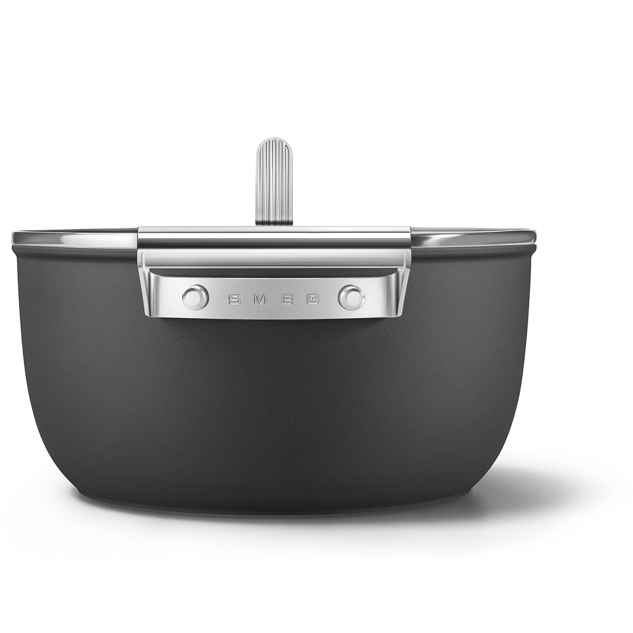 Olla Antiadherente Smeg, Estilo años 50, Negro, CKFC2411BLM