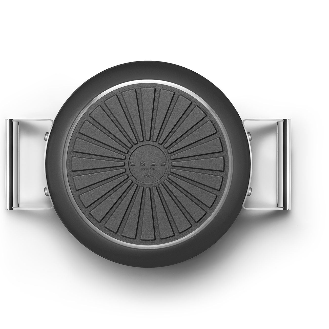 Olla Antiadherente Smeg, Estilo años 50, Negro, CKFC2411BLM