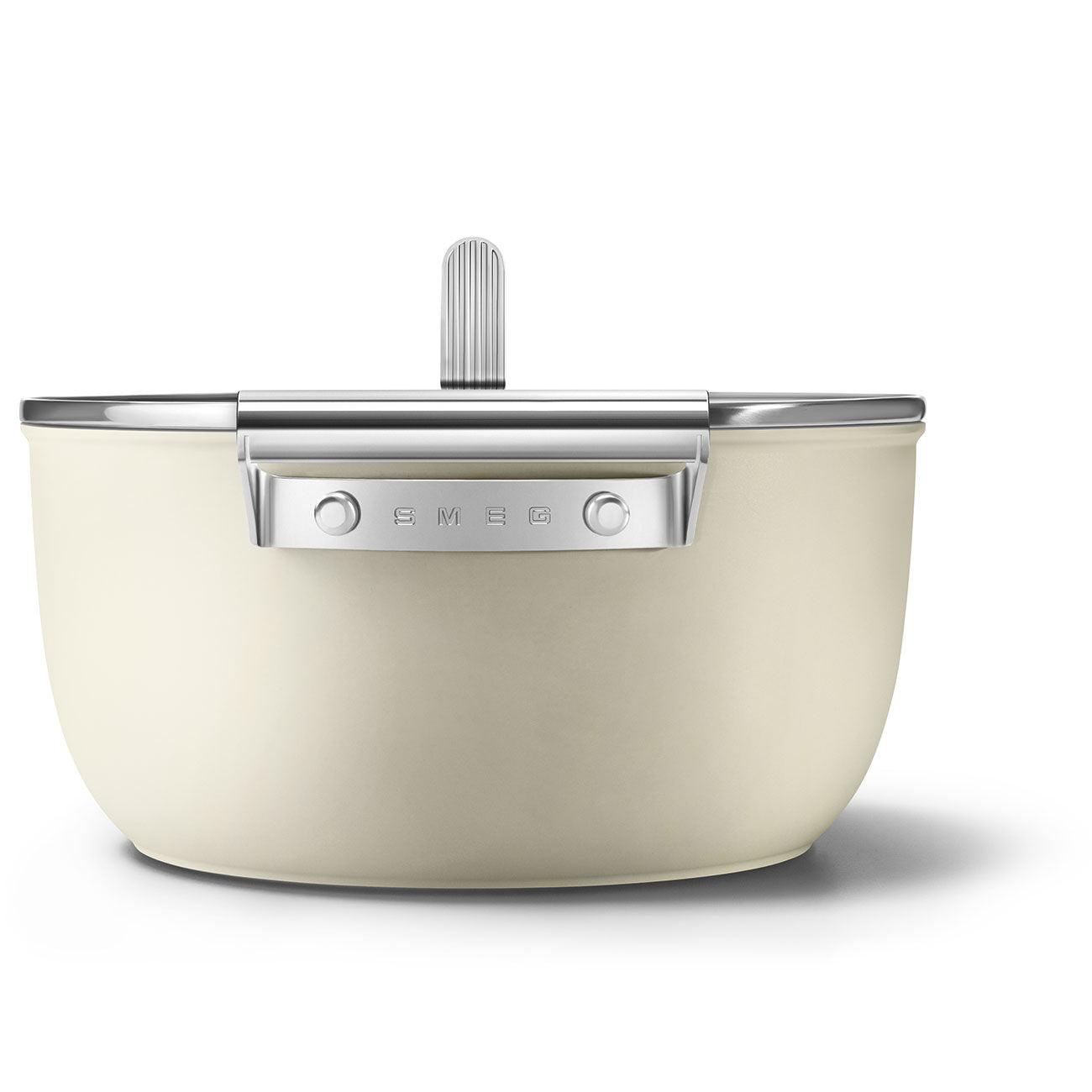 Olla Antiadherente Smeg, Estilo años 50, Crema, CKFC2411CRM