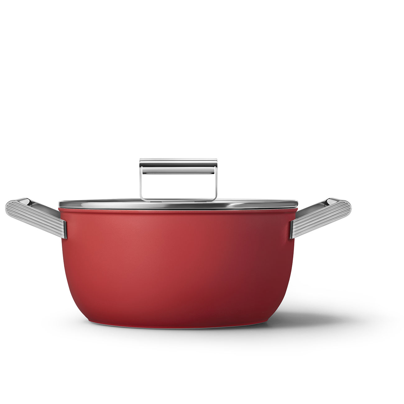 Olla Antiadherente Smeg, Estilo años 50, Rojo, CKFC2411RDM