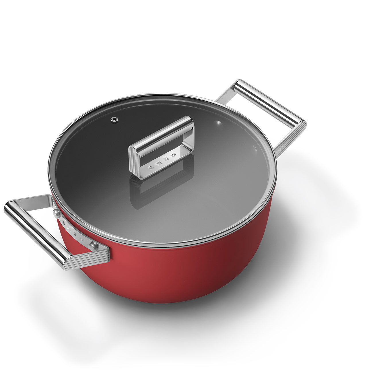 Olla Antiadherente Smeg, Estilo años 50, Rojo, CKFC2411RDM