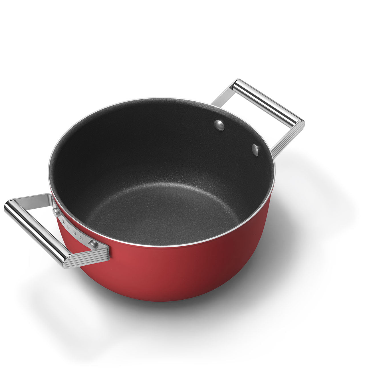 Olla Antiadherente Smeg, Estilo años 50, Rojo, CKFC2411RDM