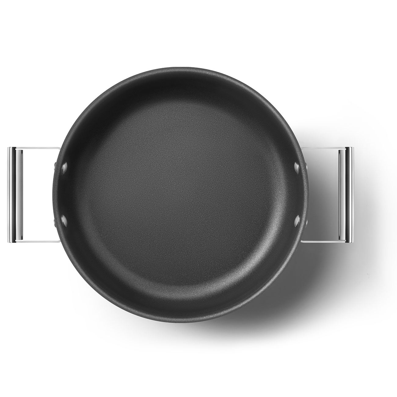 Cacerola Antiadherente Smeg, Estilo años 50, Negro, CKFD2811BLM