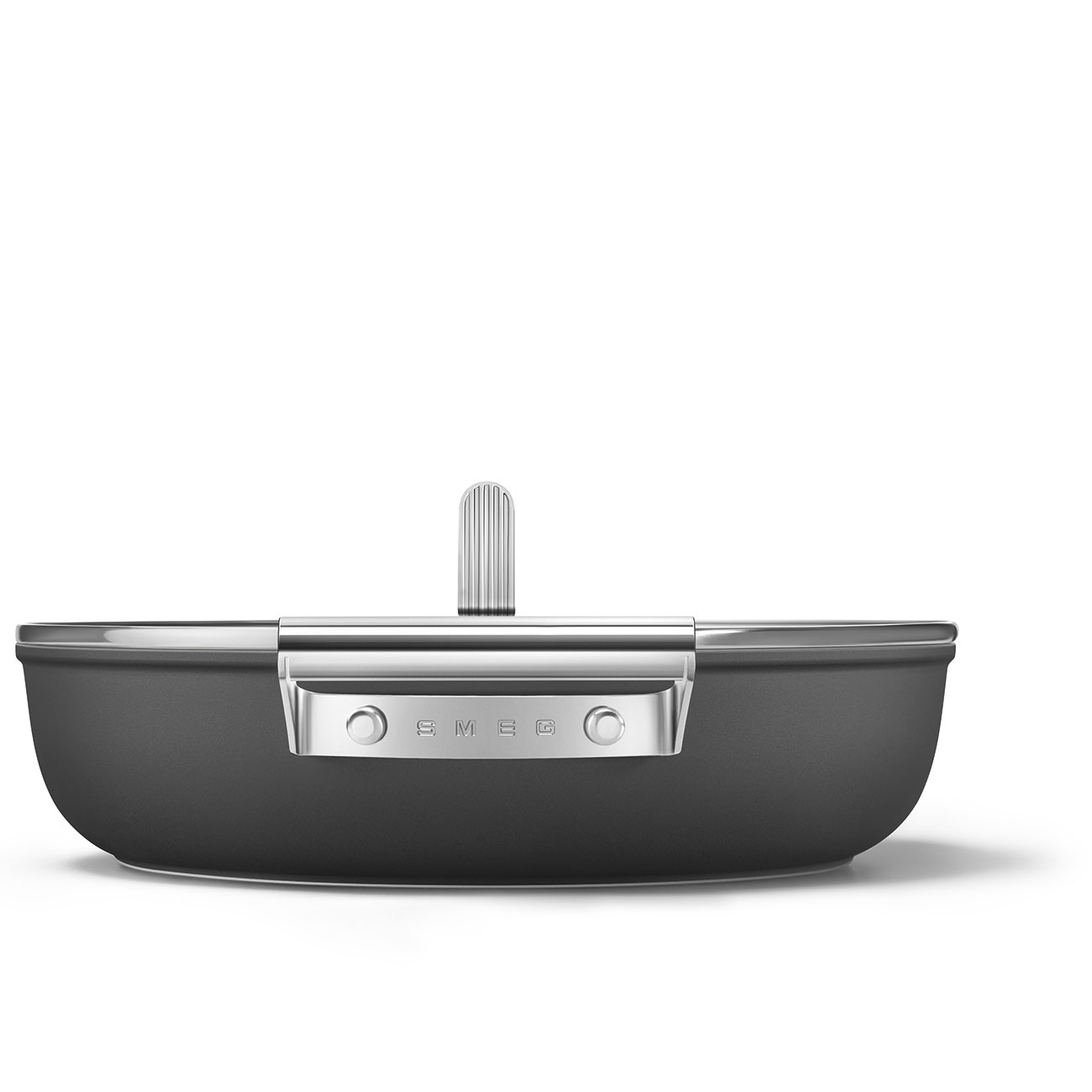 Cacerola Antiadherente Smeg, Estilo años 50, Negro, CKFD2811BLM